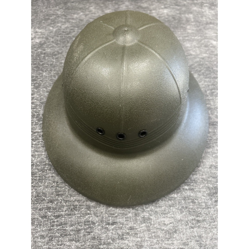Vintage‎ Bayly Sun Helmet Safari Pith Hat Olive Green Adjustable USA